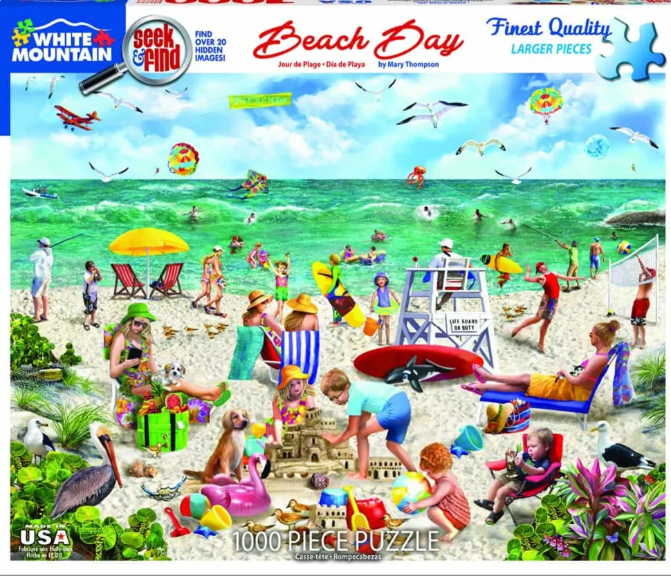 Beach Day - Seek & Find (1401pz) - 1000 Piece Jigsaw Puzzle