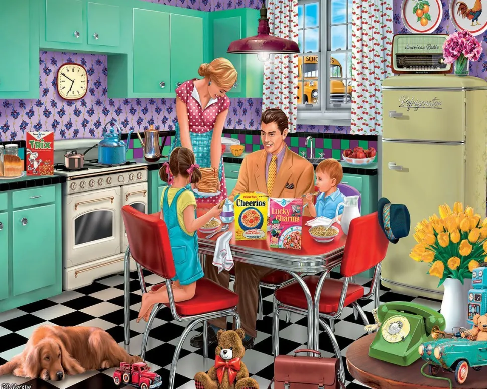 Breakfast Table (1675pz) - 1000 Piece Jigsaw Puzzle