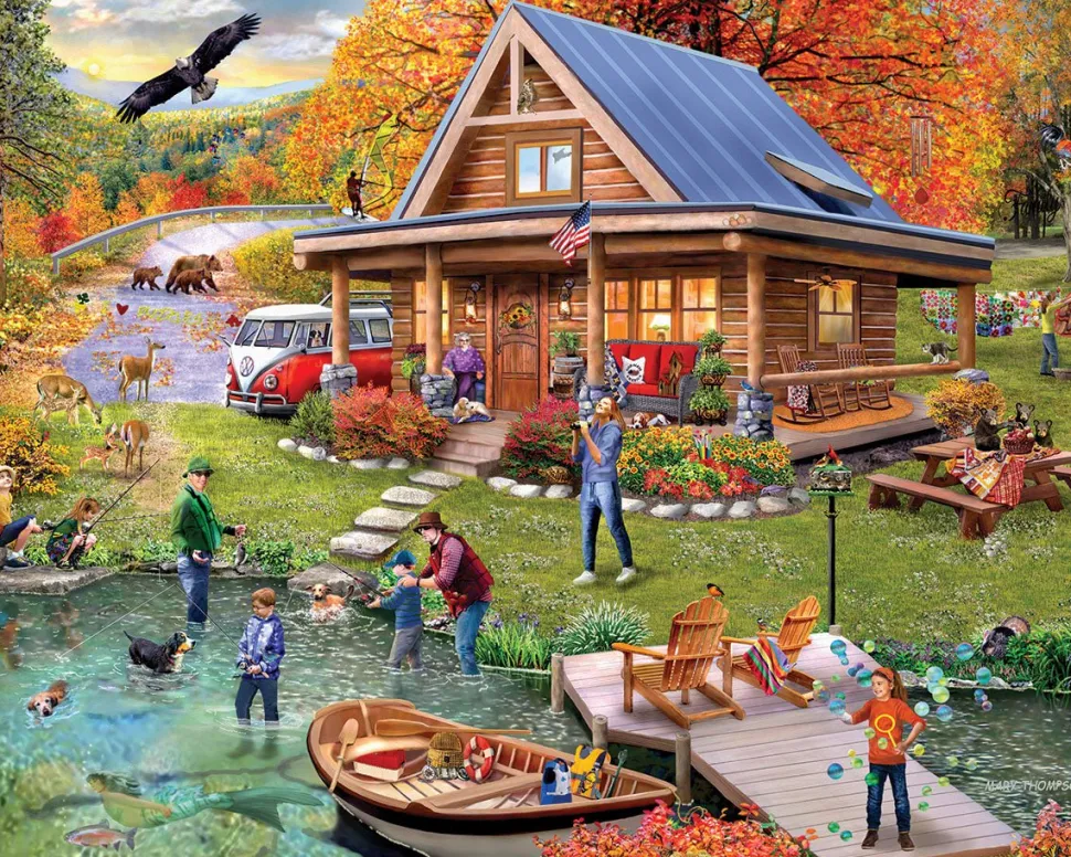 Cabin Vacation Seek & Find (2089pz) - 1000 Piece Jigsaw Puzzle
