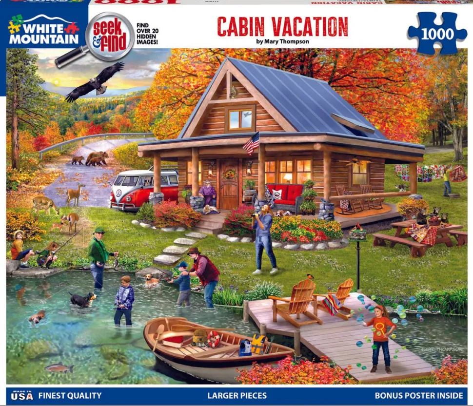 Cabin Vacation Seek & Find (2089pz) - 1000 Piece Jigsaw Puzzle