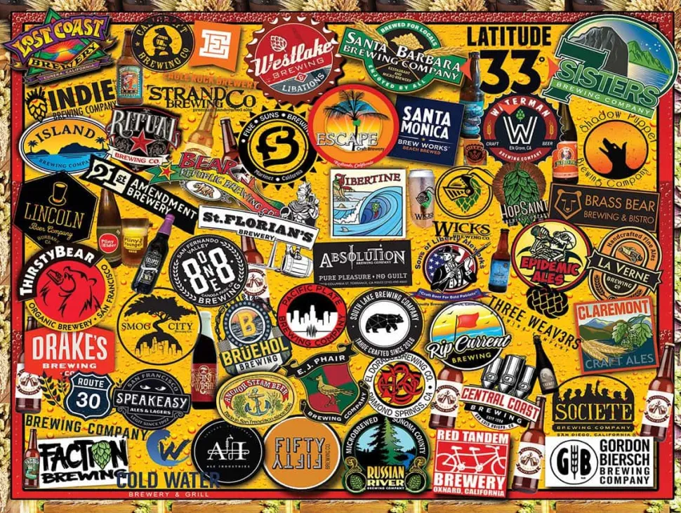 California Craft Beer (1454pz) - 1000 Piece Jigsaw Puzzle