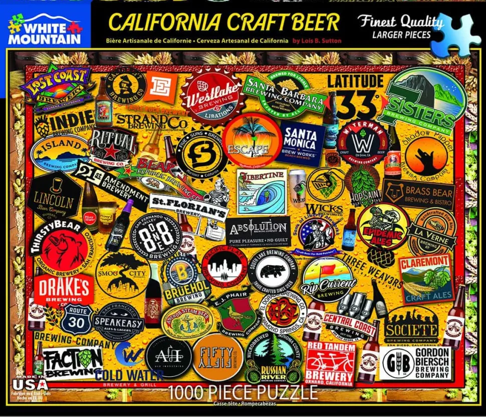 California Craft Beer (1454pz) - 1000 Piece Jigsaw Puzzle