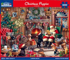 Christmas Puppies (2009pz) - 1000 Piece Jigsaw Puzzle