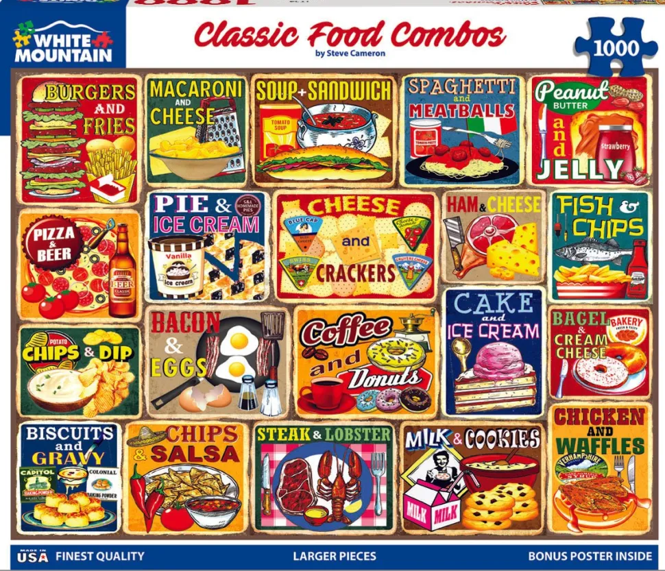 Classic Food Combos (1754pz) - 1000 Piece Jigsaw Puzzle