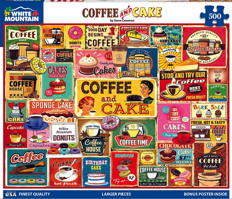Coffee & Cake (1804pz) - 500 Piece Jigsaw Puzzle