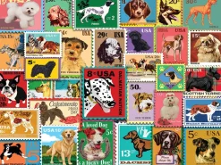 Dog Stamps (1997pz) - 500 Piece Jigsaw Puzzle