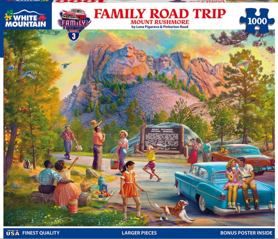 Family Road Trip-Mt Rushmore (2088pz) - 1000 Piece Jigsaw Puzzle