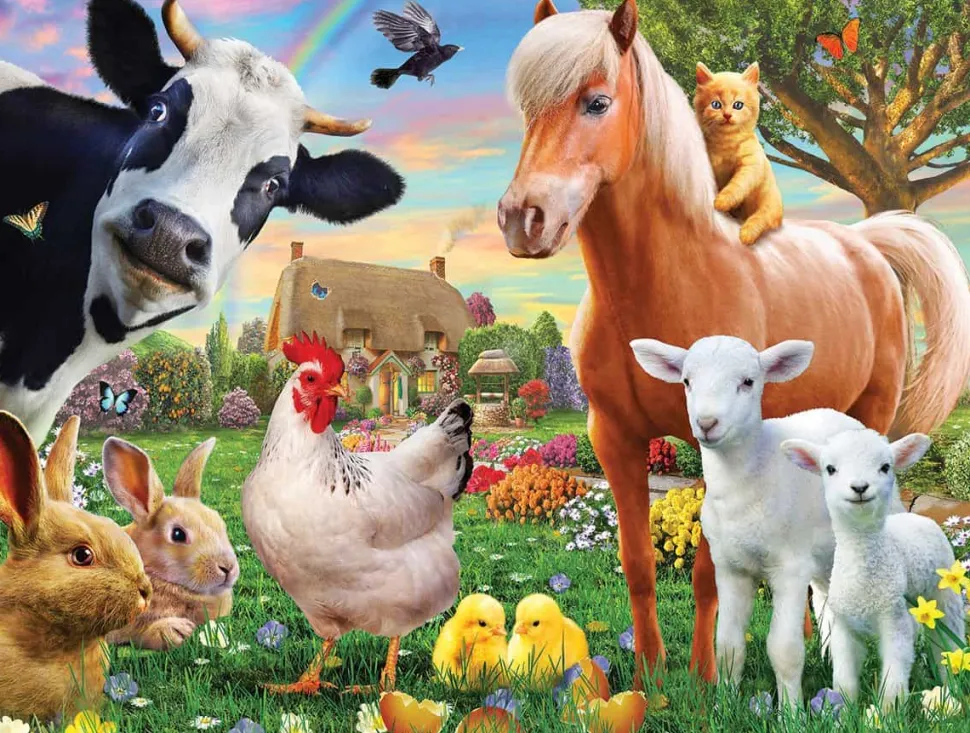 Farm Animals (1368pz) - 300 Piece Jigsaw Puzzle