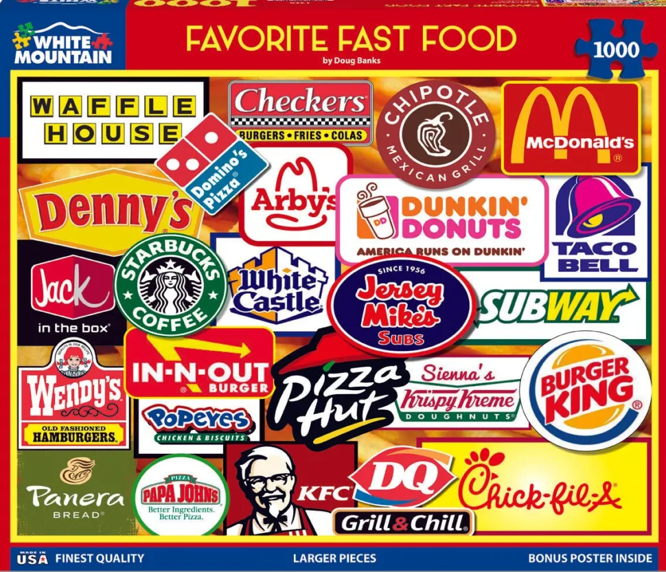 Favorite Fast Food (1928pz) - 1000 Piece Jigsaw Puzzle