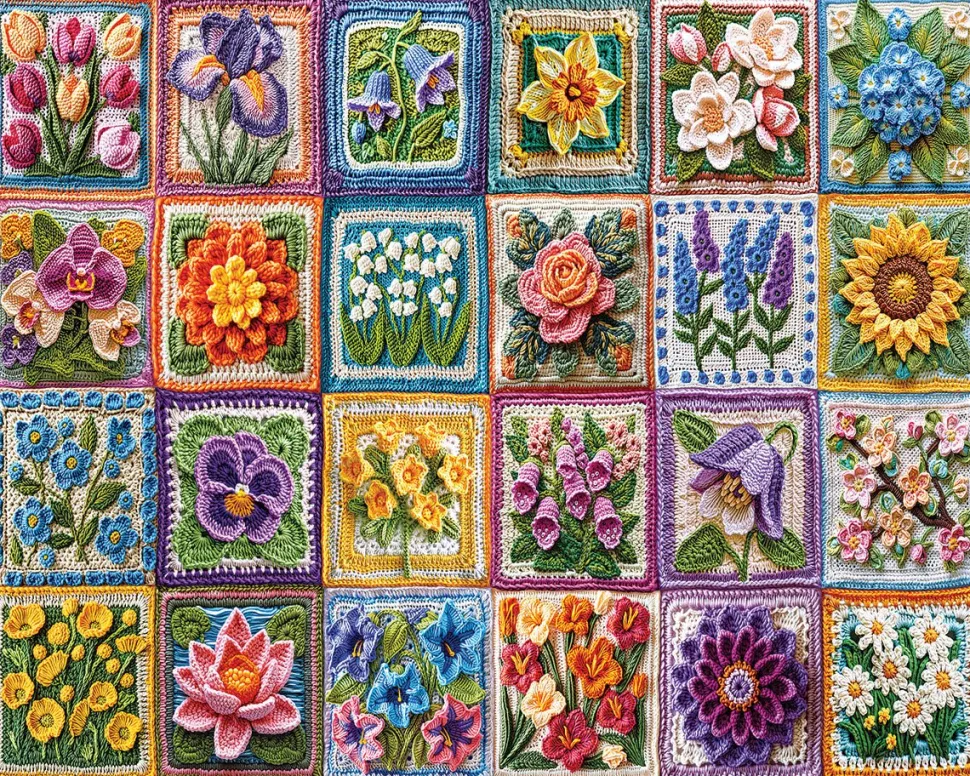 Flower Crochet (2048pz) - 1000 Piece Jigsaw Puzzle