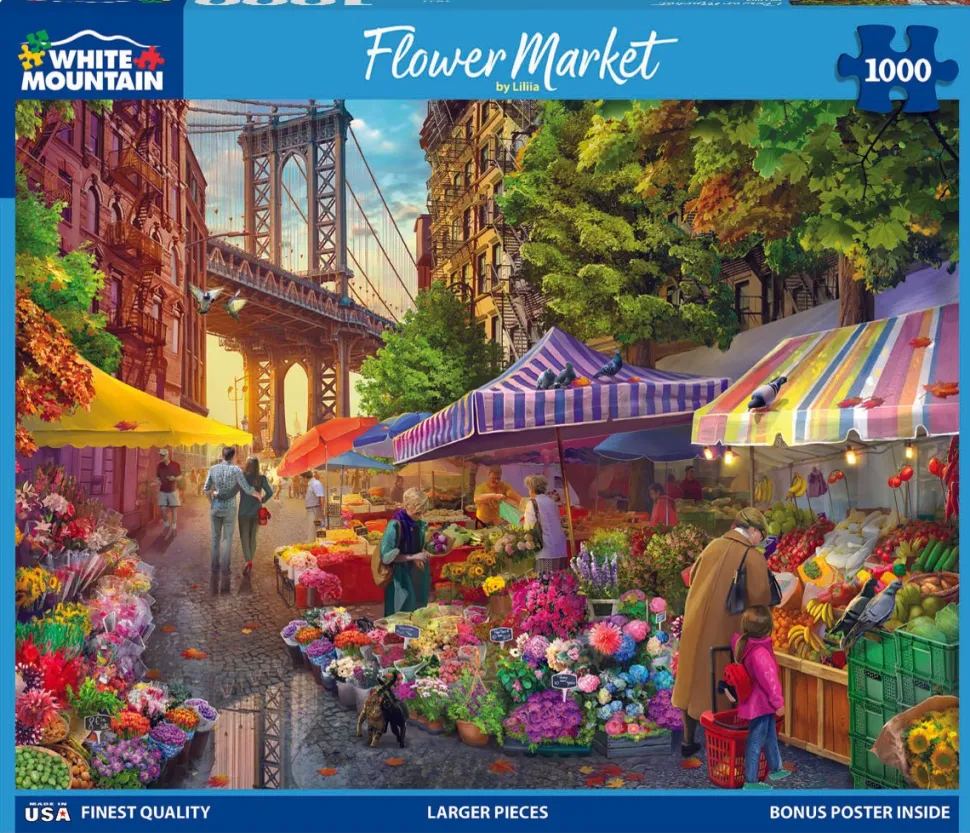 Flower Market (1871pz) - 1000 Piece Jigsaw Puzzle