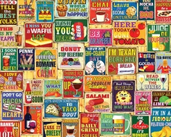 Food & Drink Puns (1803pz) - 1000 Piece Jigsaw Puzzle