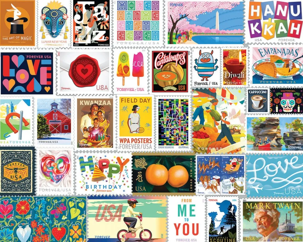 Forever Stamps (1629pz) - 1000 Piece Jigsaw Puzzle