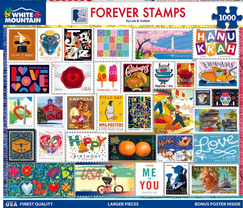 Forever Stamps (1629pz) - 1000 Piece Jigsaw Puzzle