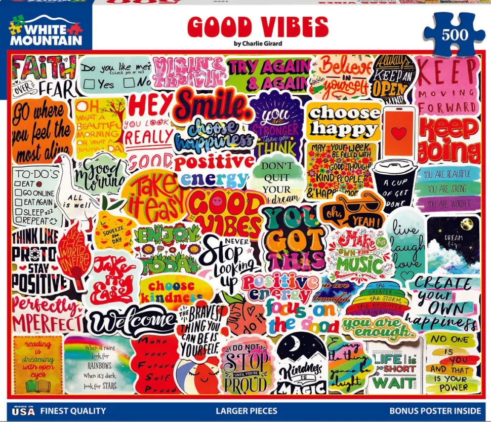 Good Vibes (1999pz) - 500 Piece Jigsaw Puzzle