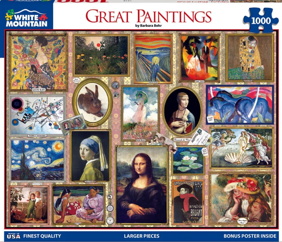 Great Paintings (1345pz) - 1000 Piece Jigsaw Puzzle