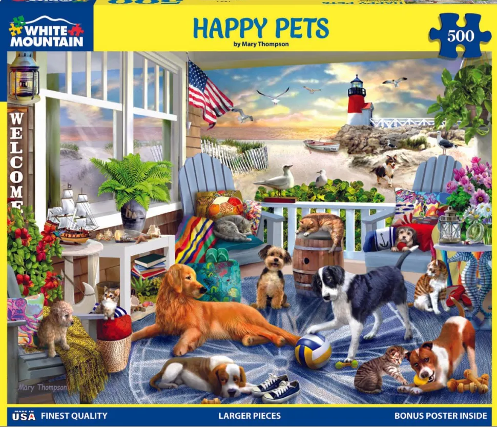 Happy Pets (1847pz) - 500 Piece Jigsaw Puzzle