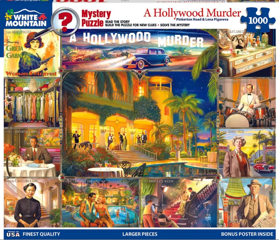 Hollywood Murder-Mystery Puzzle (1963pz) - 1000 Piece Jigsaw Puzzle