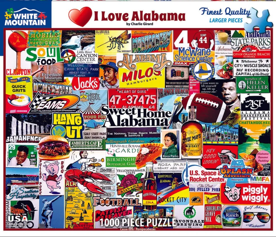 I Love Alabama (1516pz) - 1000 Piece Jigsaw Puzzle