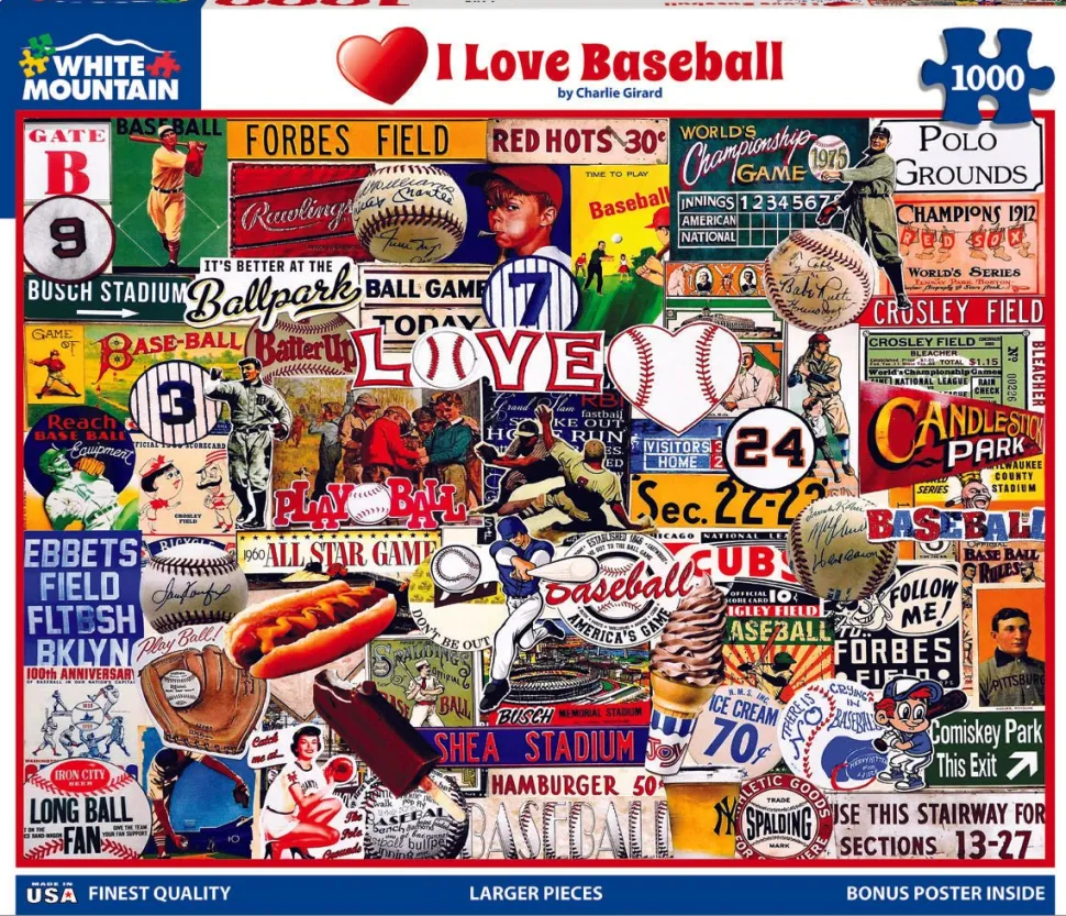 I Love Baseball (1748pz) - 1000 Piece Jigsaw Puzzle