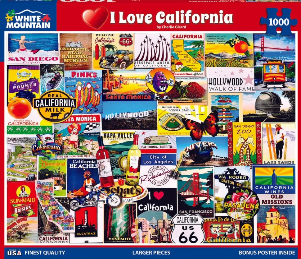 I love California (1161pz) - 1000 Piece Jigsaw Puzzle