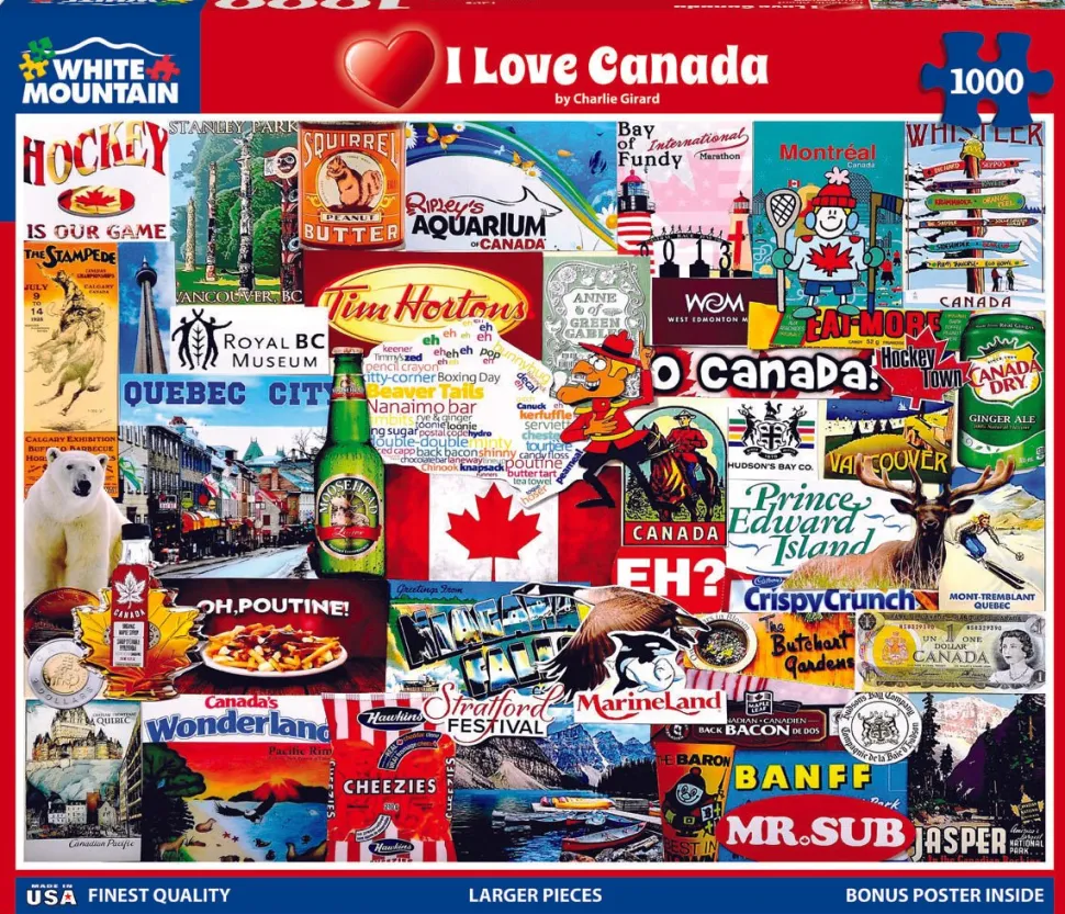 I Love Canada (1298pz) - 1000 Piece Jigsaw Puzzle