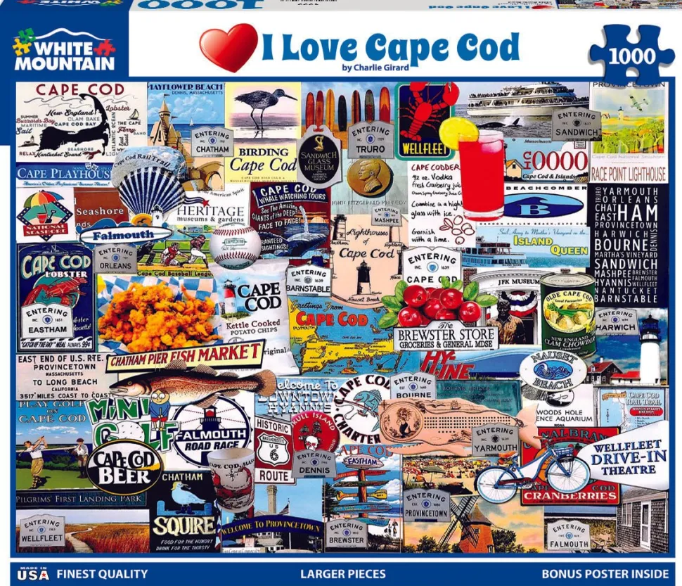 I Love Cape Cod (1222pz)- 1000 Piece Jigsaw Puzzle