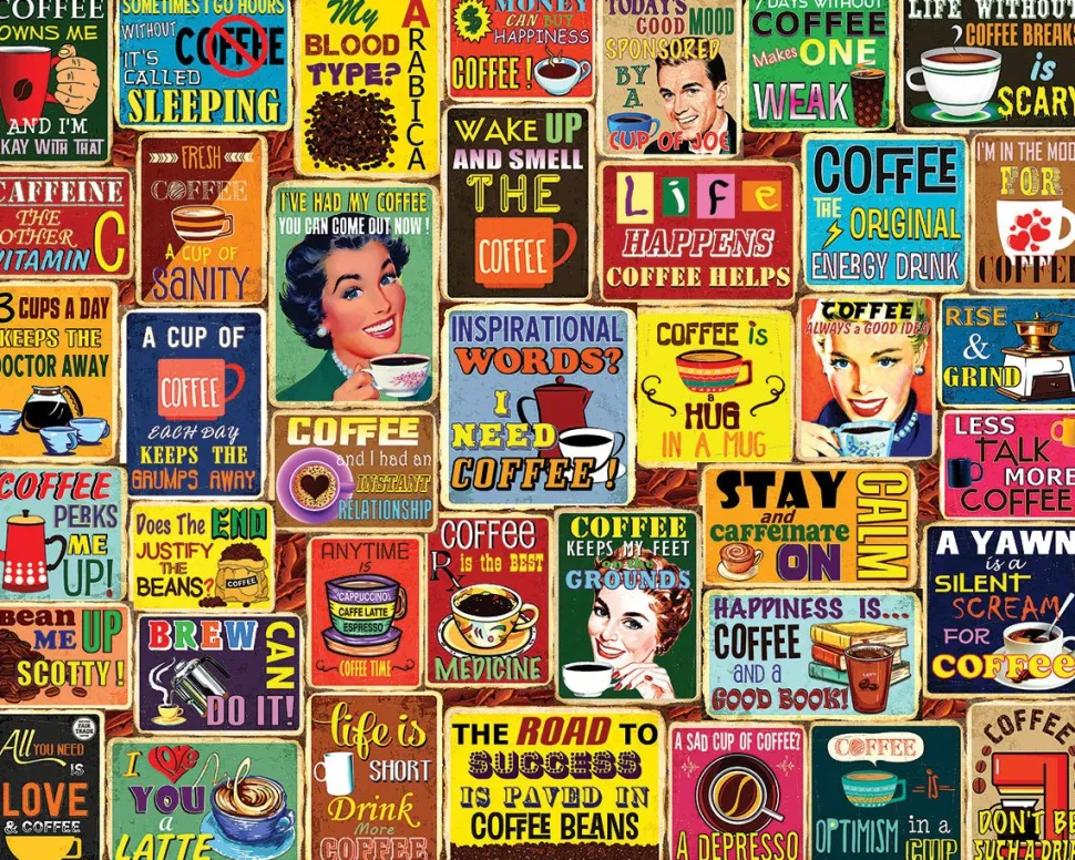 I Love Coffee (1864pz) - 1000 Piece Jigsaw Puzzle