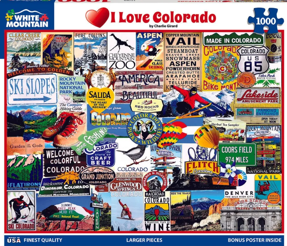 I Love Colorado (1179pz) - 1000 Piece Jigsaw Puzzle