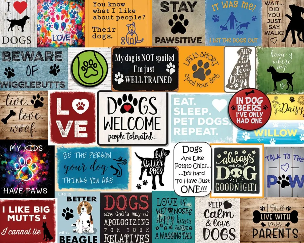 I Love Dogs (1926pz) - 1000 Piece Jigsaw Puzzle