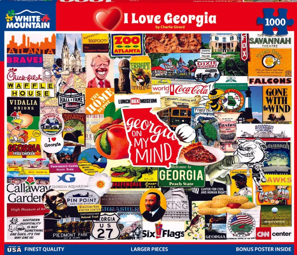 I Love Georgia (1553pz) - 1000 Piece Jigsaw Puzzle