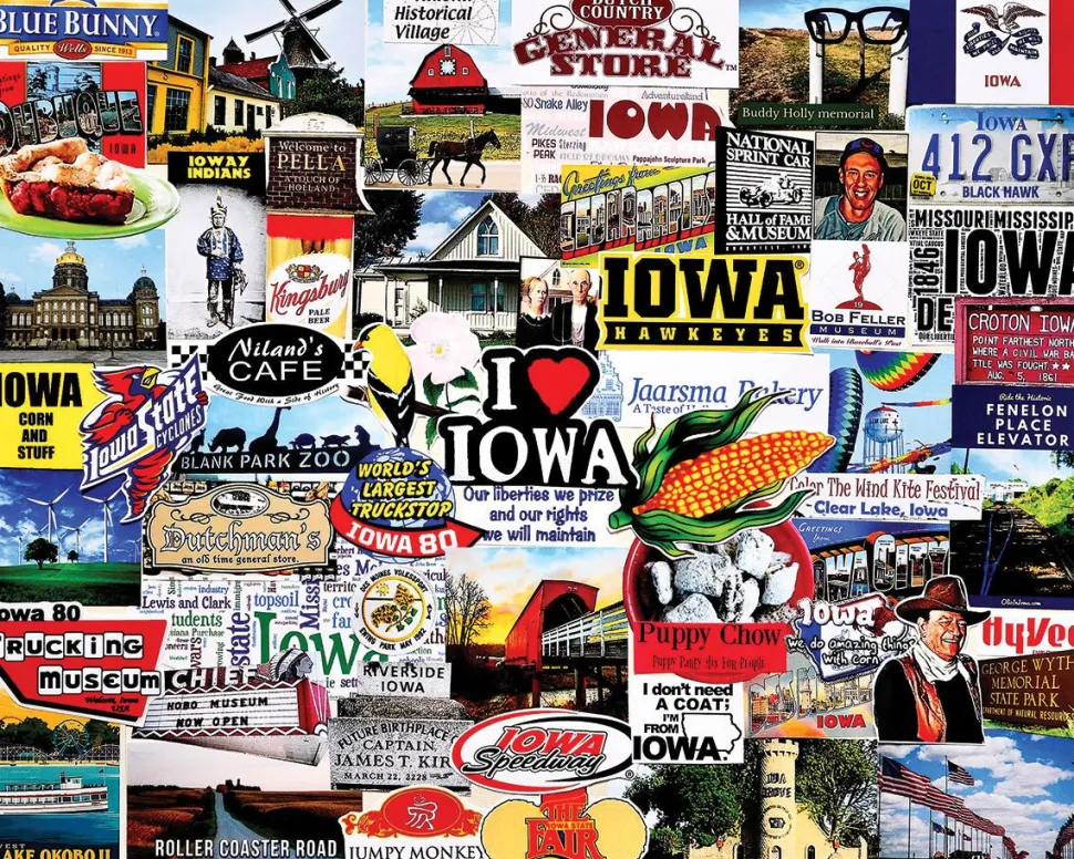 I Love Iowa (1778pz) - 1000 Piece Jigsaw Puzzle