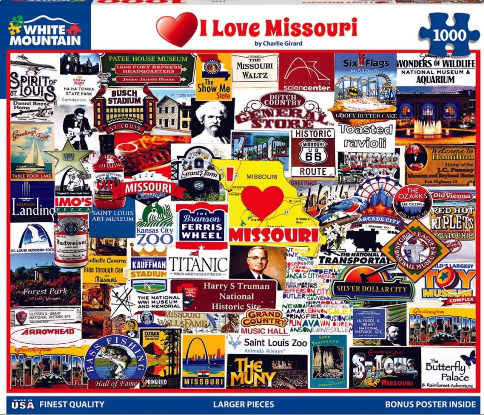 I Love Missouri (1777pz) - 1000 Piece Jigsaw Puzzle
