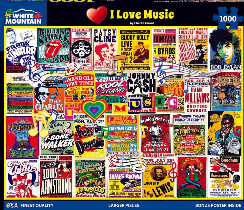 I Love Music (1634pz) - 1000 Piece Jigsaw Puzzle