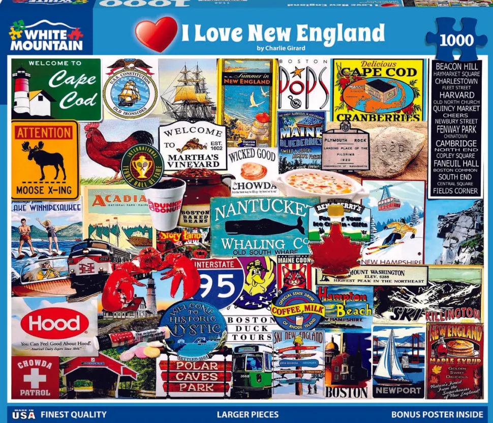 I Love New England (1144pz) - 1000 Piece Jigsaw Puzzle