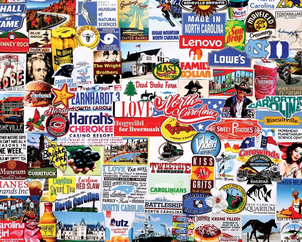 I Love North Carolina (1812pz) - 1000 Piece Jigsaw Puzzle