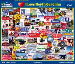 I Love North Carolina (1812pz) - 1000 Piece Jigsaw Puzzle