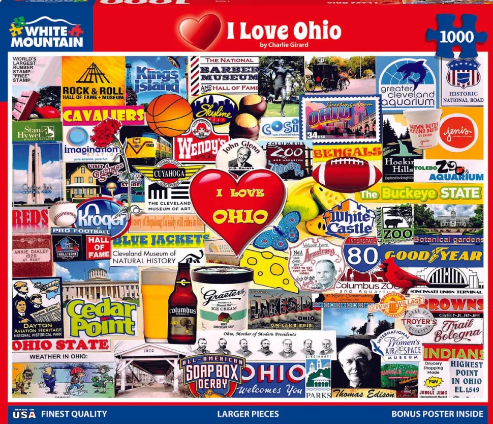 I Love Ohio (1544pz) - 1000 Piece Jigsaw Puzzle