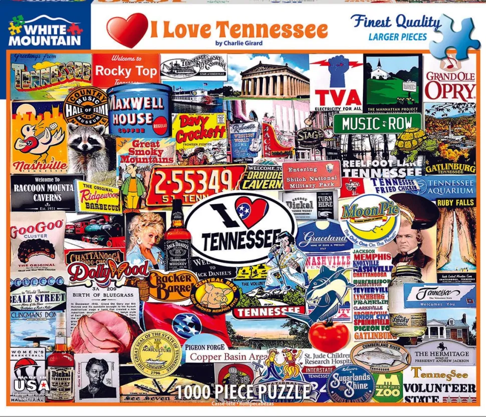 I Love Tennessee (1466pz) - 1000 Piece Jigsaw Puzzle