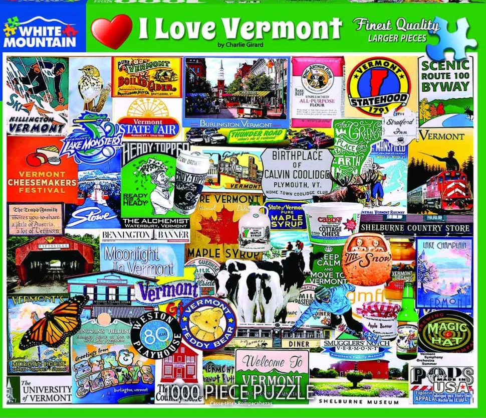 I Love Vermont (1294pz) - 1000 Piece Jigsaw Puzzle