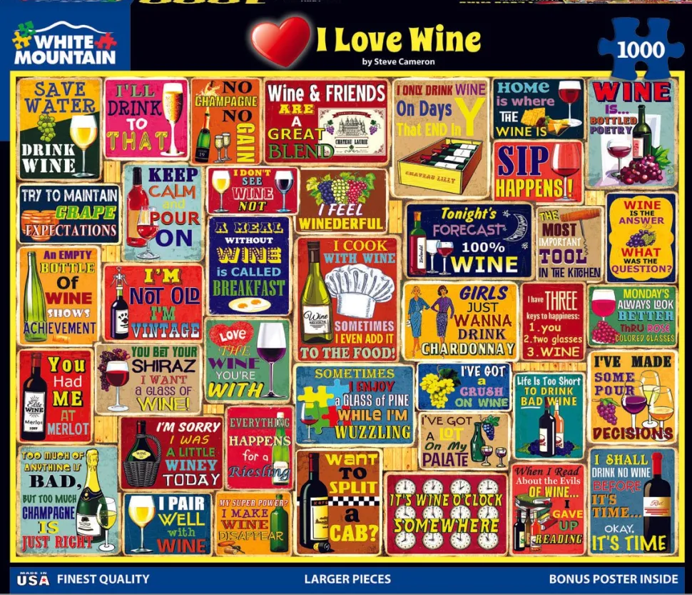 I Love Wine (1840pz) - 1000 Piece Jigsaw Puzzle
