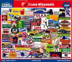 I Love Wisconsin (1562pz) - 1000 Piece Jigsaw Puzzle