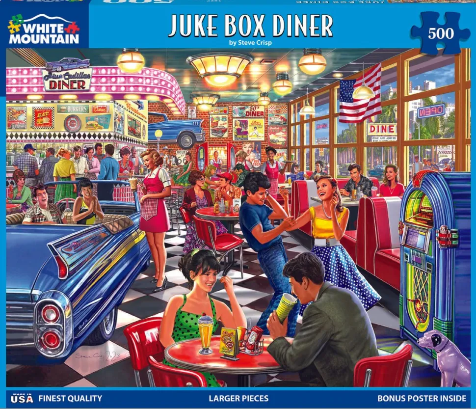 Juke Box Diner (1897pz) - 500 Piece Jigsaw Puzzle