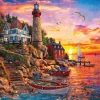 Lighthouse Sunset (1583pz) - 1000 Piece Jigsaw Puzzle