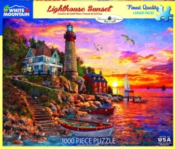 Lighthouse Sunset (1583pz) - 1000 Piece Jigsaw Puzzle