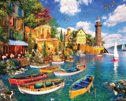 Mediterranean Harbor (1643pz) - 1000 Piece Jigsaw Puzzle