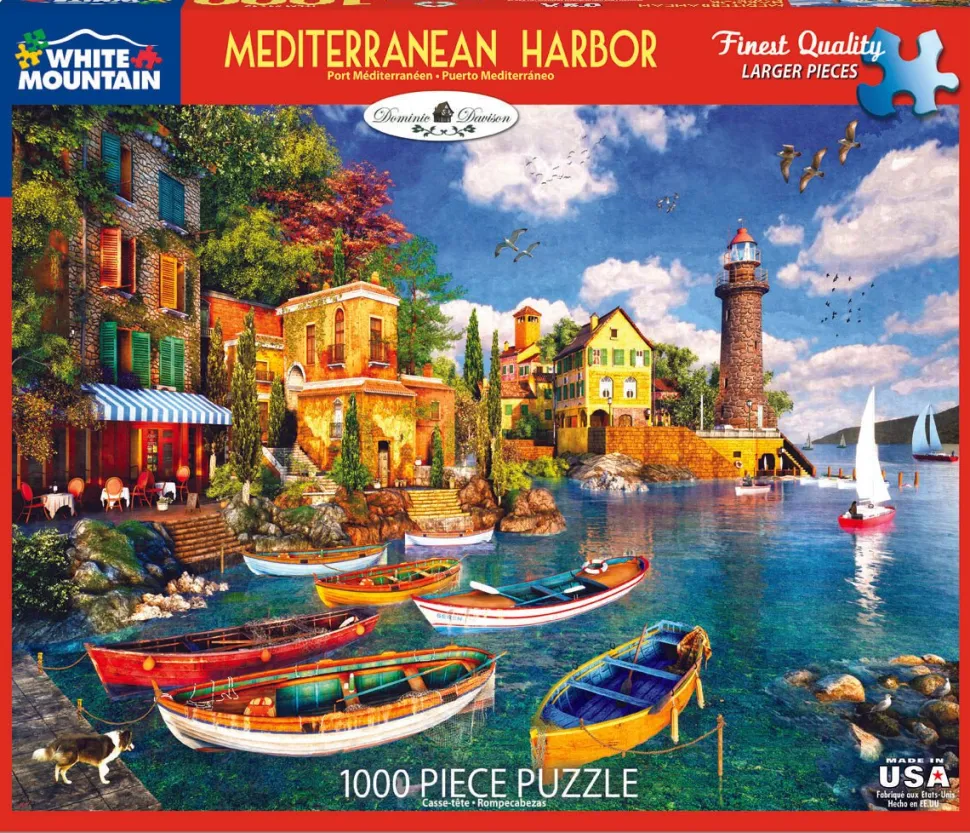 Mediterranean Harbor (1643pz) - 1000 Piece Jigsaw Puzzle