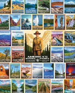 National Park Posters (1836pz) - 1000 Piece Jigsaw Puzzle