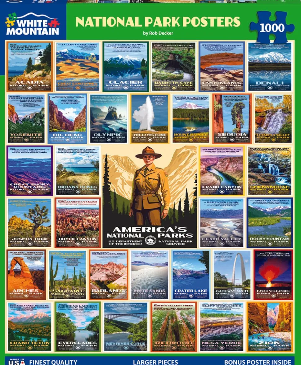 National Park Posters (1836pz) - 1000 Piece Jigsaw Puzzle