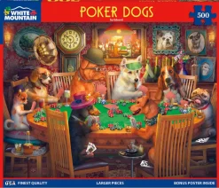 Poker Dogs (1852pz) - 500 Piece Jigsaw Puzzle